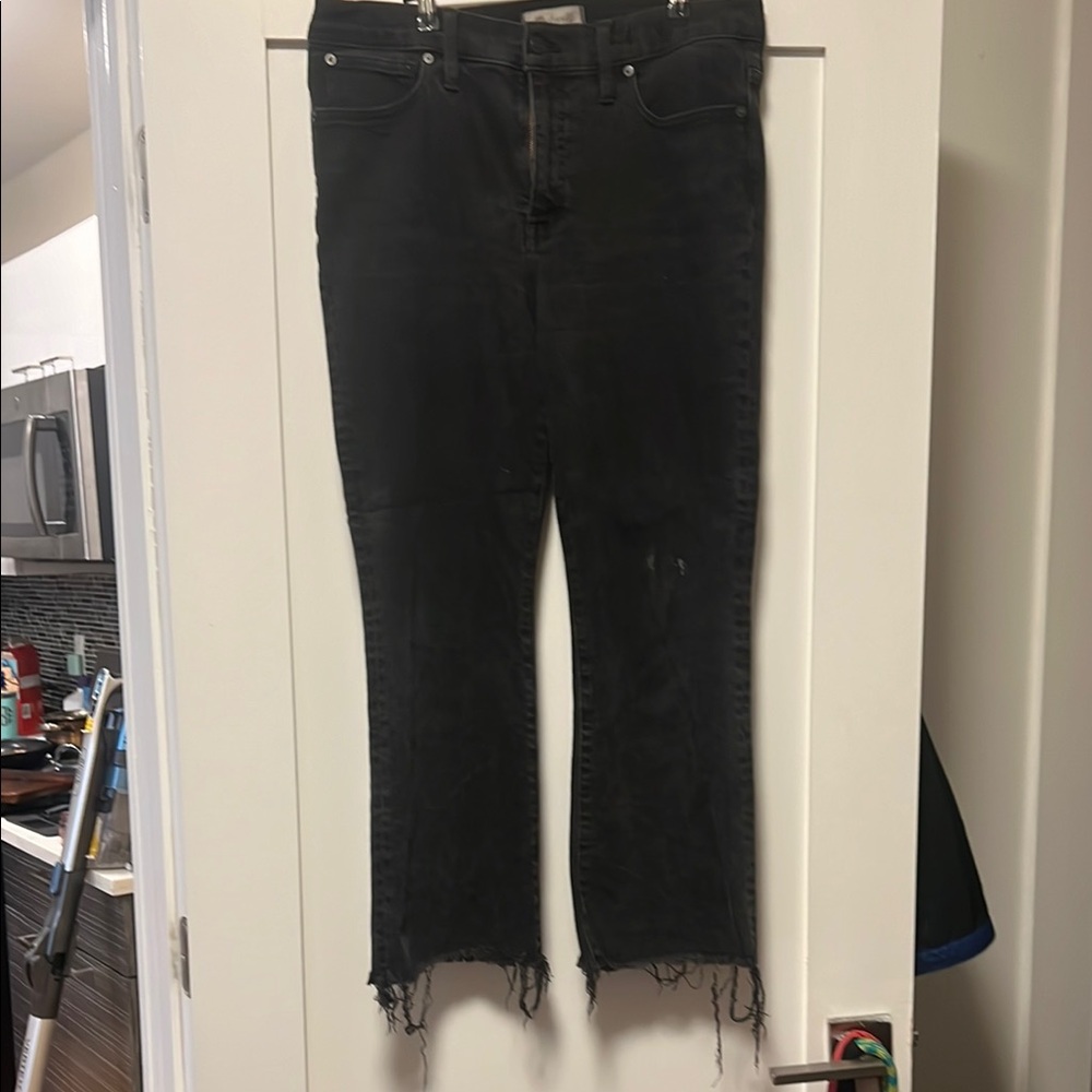 Madewell Black Ankle Cropped Jeans